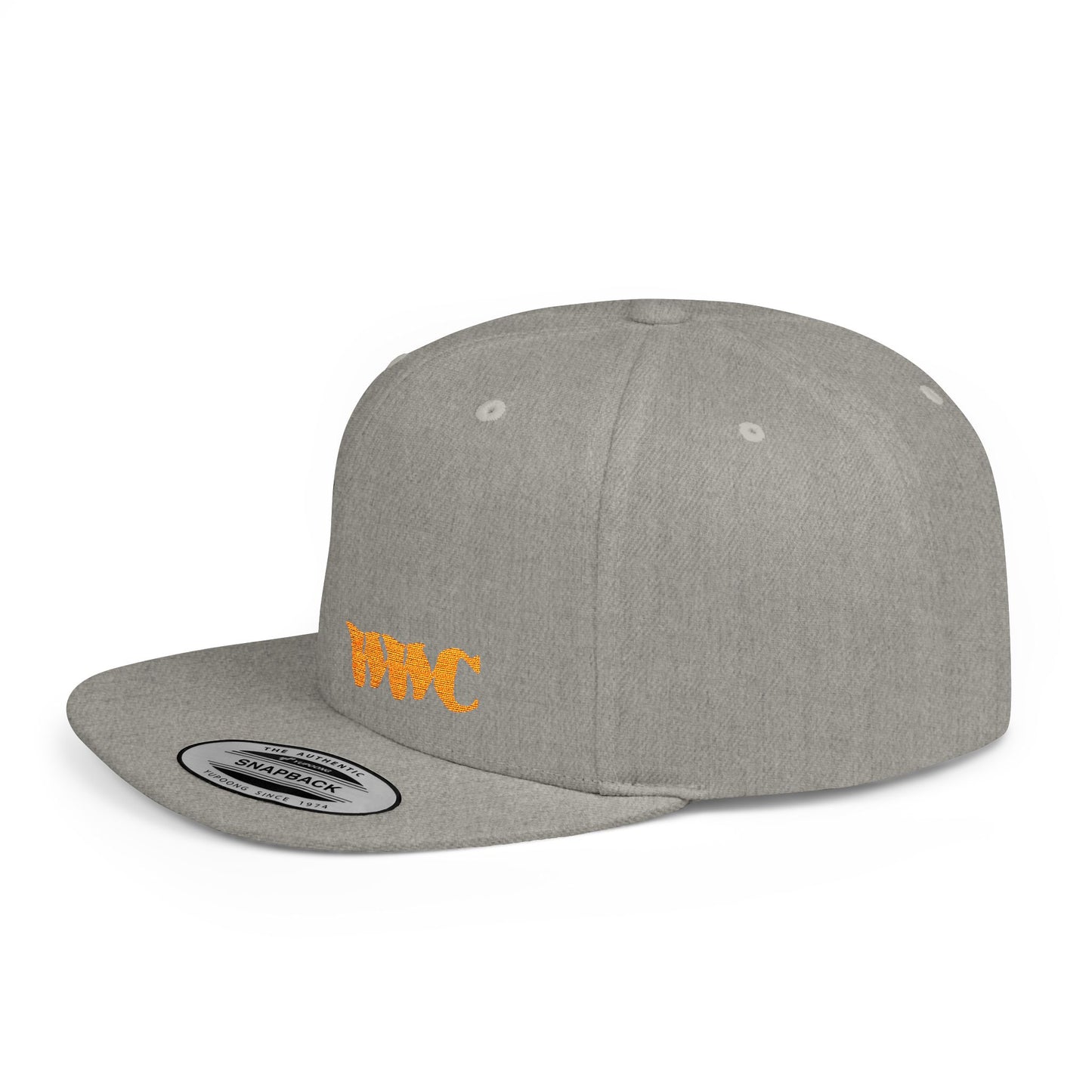 WWC Grey and Orange Flat Bill Snapback