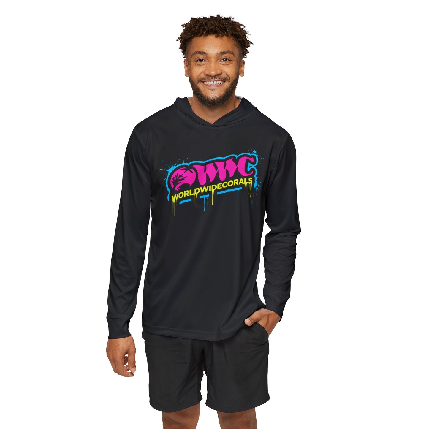 WWC Paint Drip Pink Hooded Sport Top