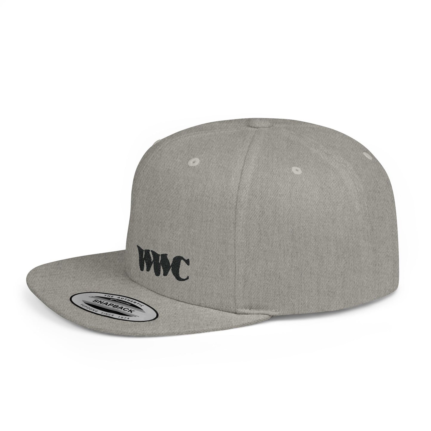 WWC Grey and Black Flat Bill Snapback