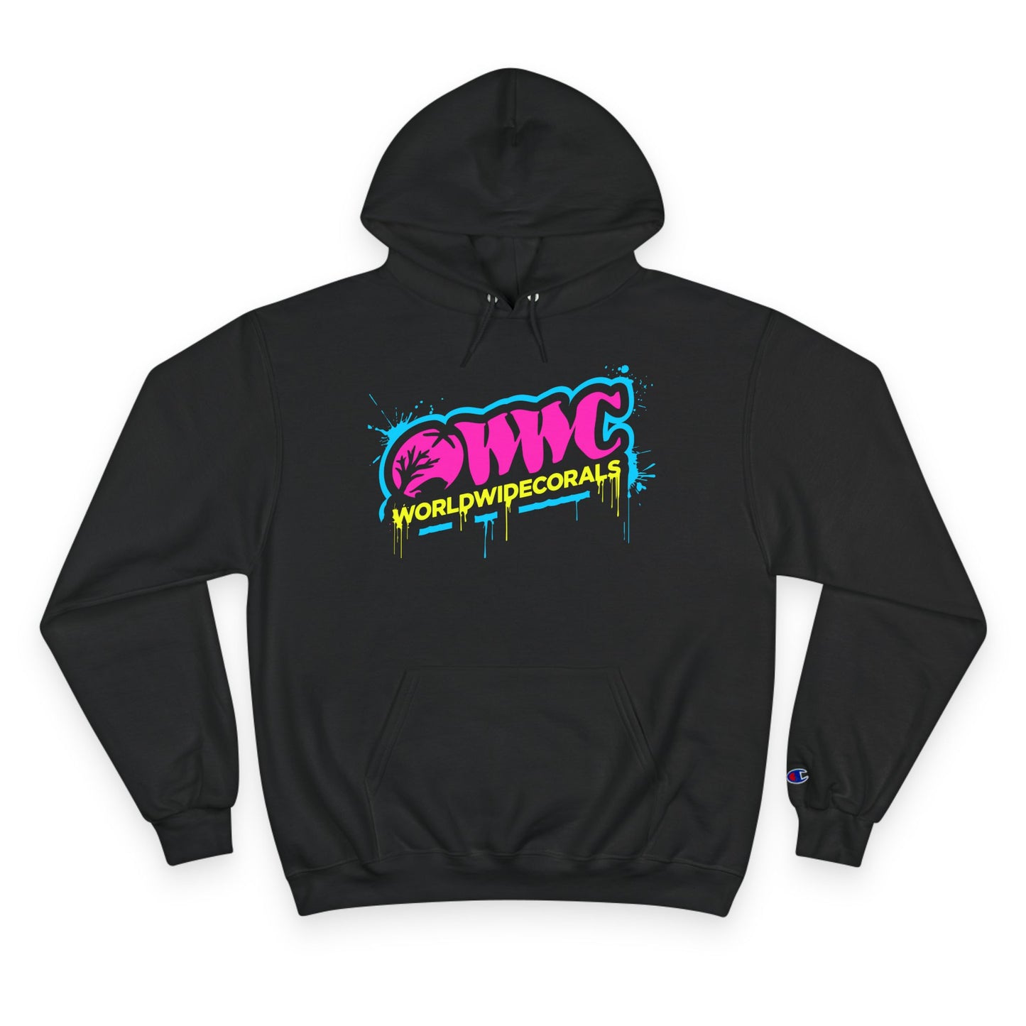 WWC Paint Drip Pink Champion Hoodie