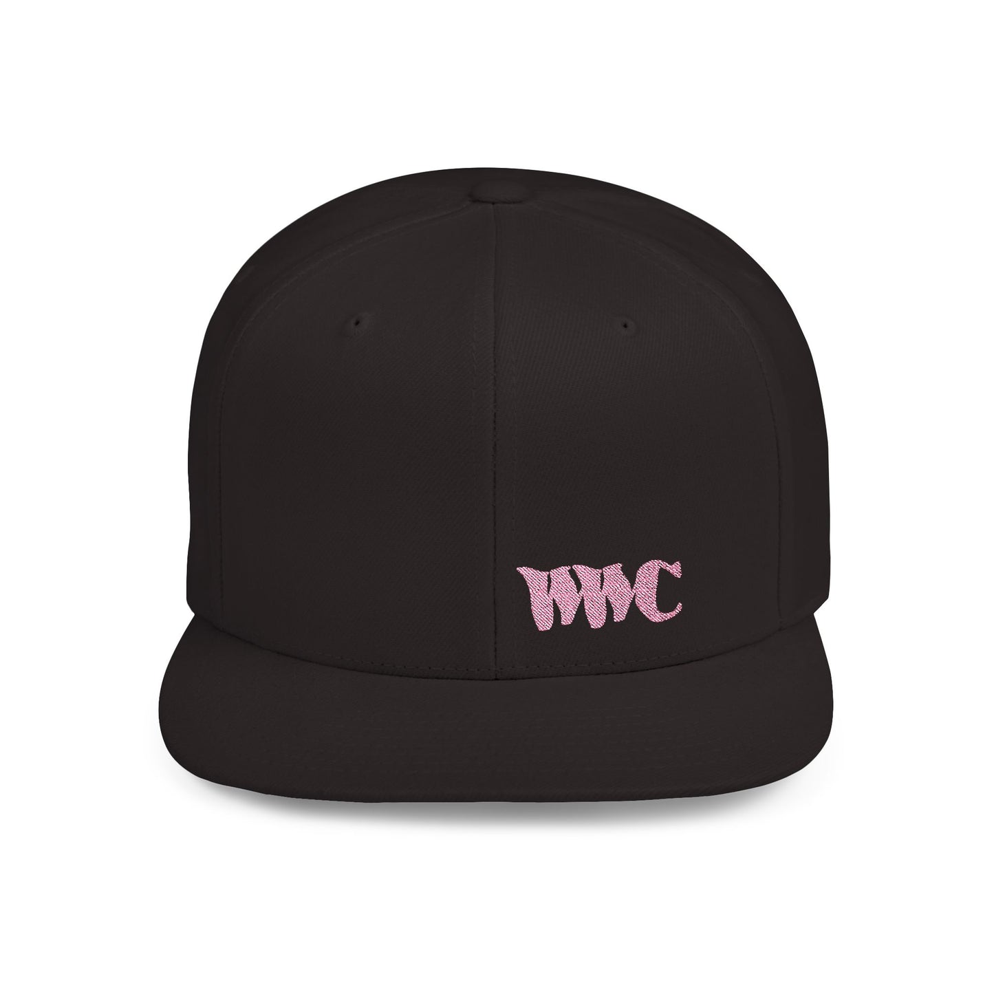 WWC Black and Pink Flat Bill Snapback