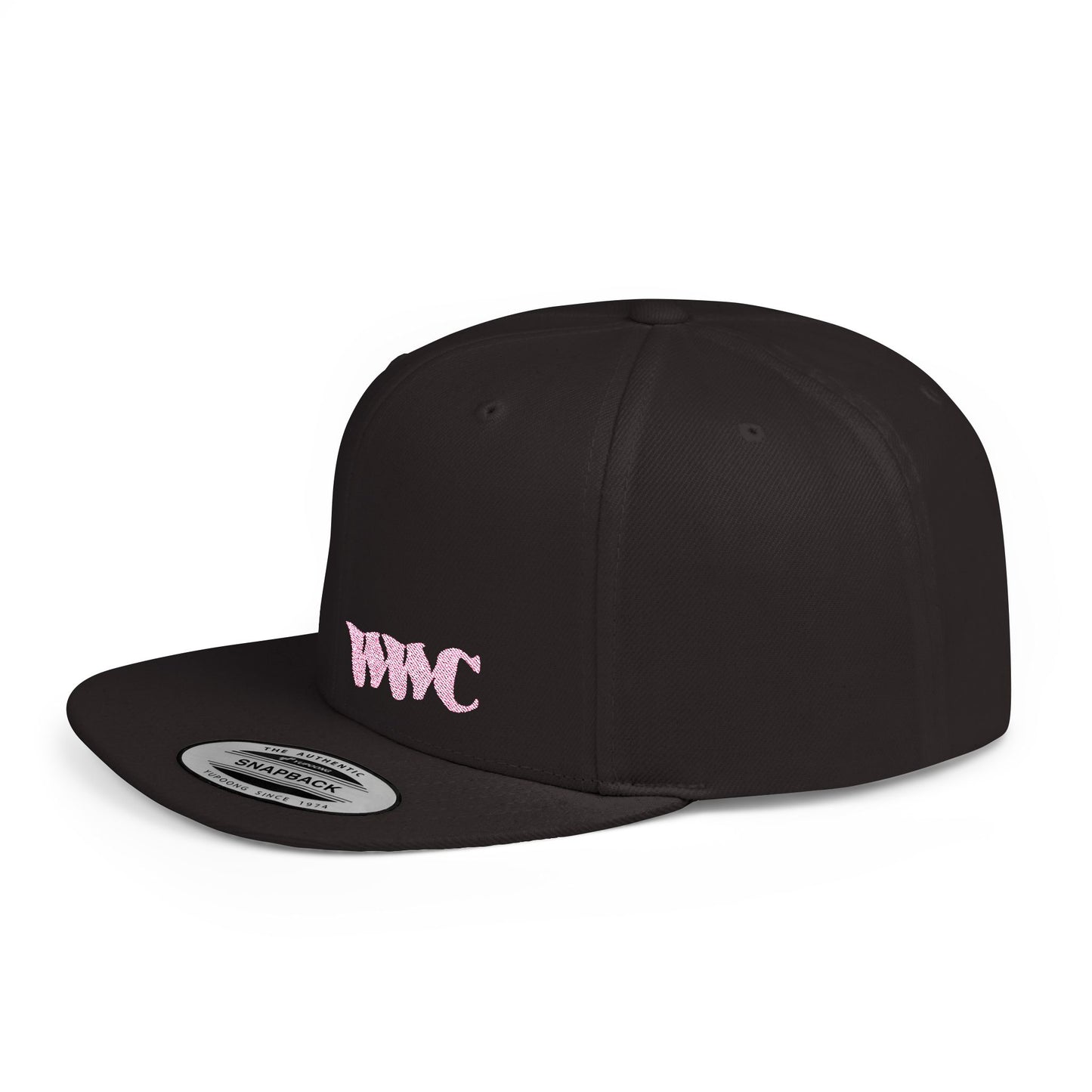 WWC Black and Pink Flat Bill Snapback