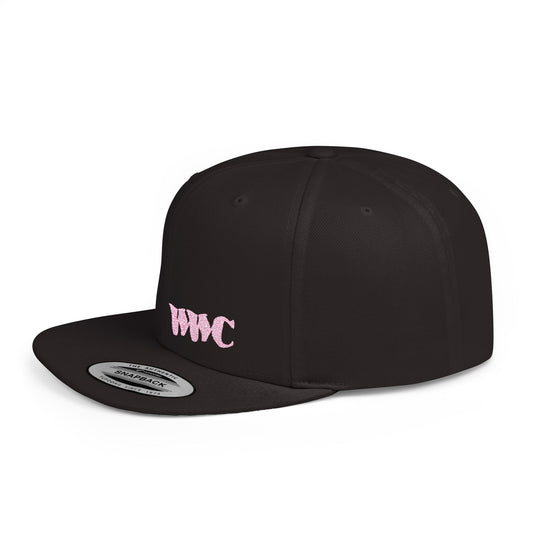 WWC Black and Pink Flat Bill Snapback