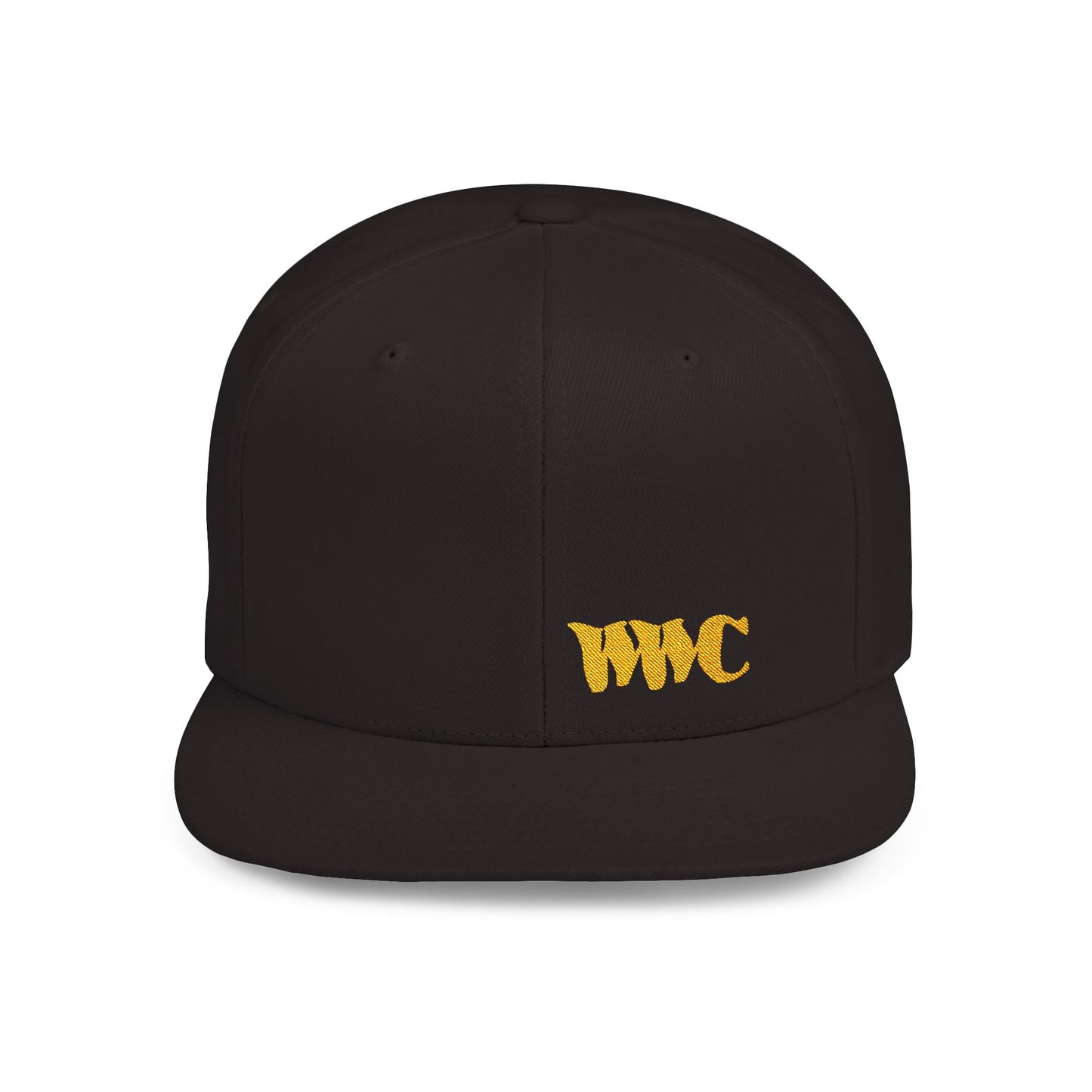 WWC Black and Yellow Flat Bill Snapback