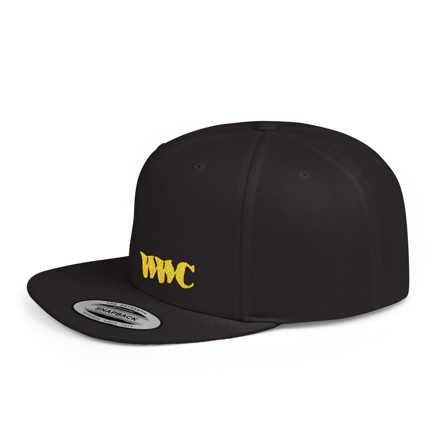 WWC Black and Yellow Flat Bill Snapback