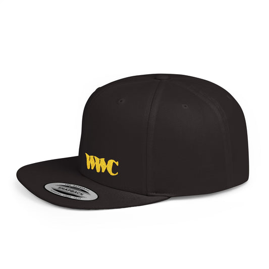 WWC Black and Yellow Flat Bill Snapback
