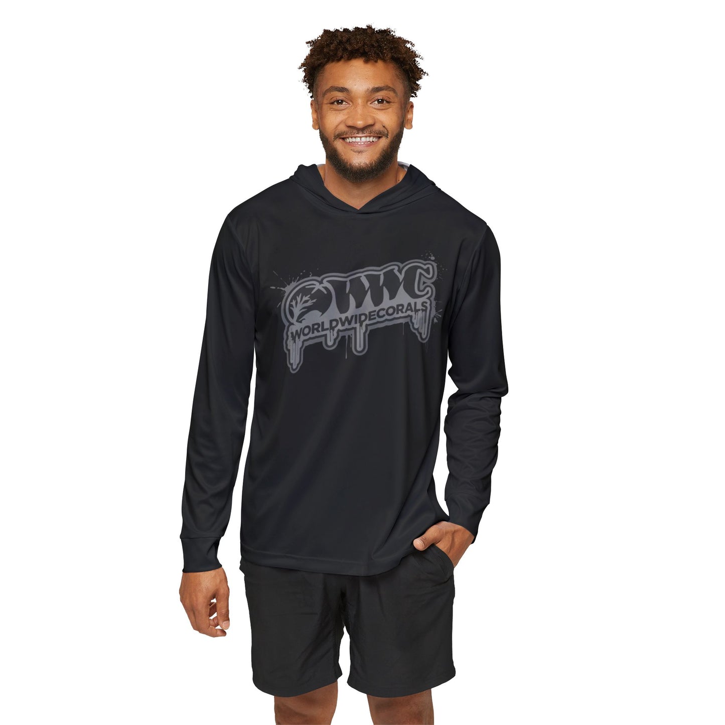 WWC Paint Drip Grey Hooded Sport Top