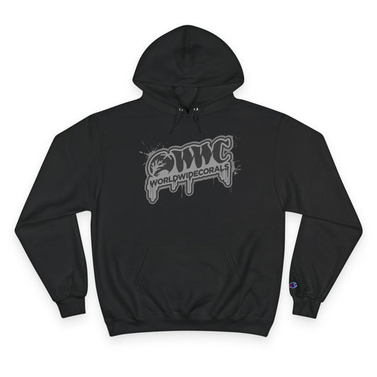 WWC Paint Drip Grey Champion Hoodie