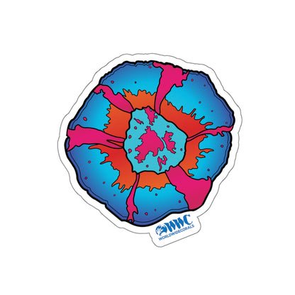 WWC Blue and Red Scolymia Sticker