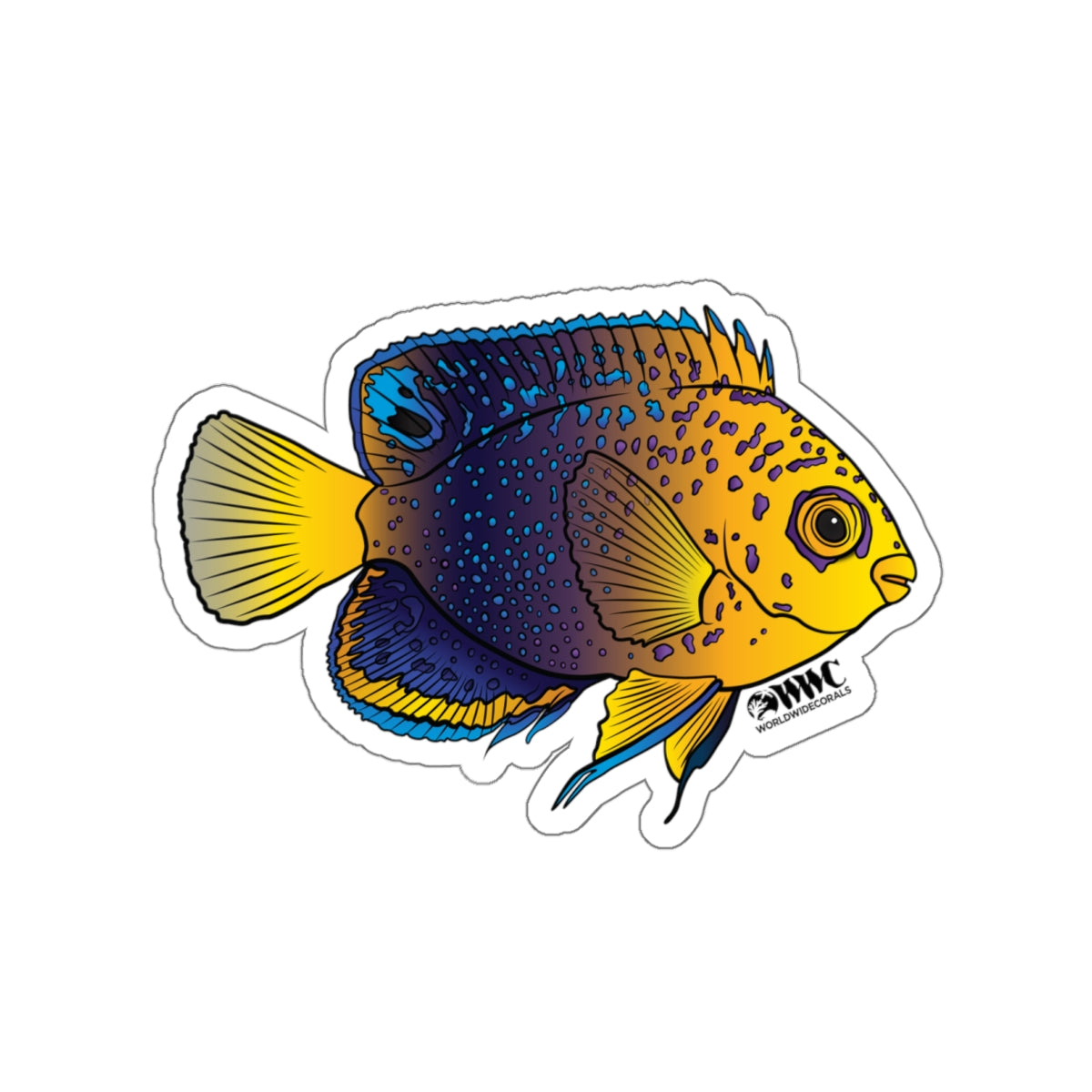 Interruptus Angelfish Sticker